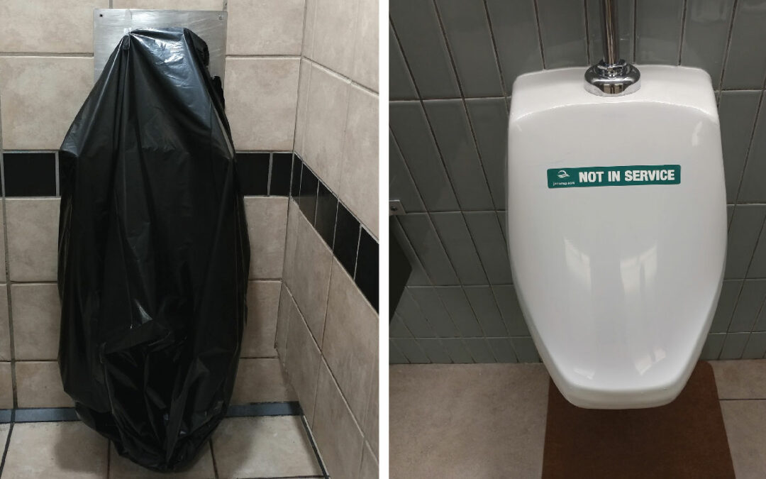 Invention Temporary Out-of-Order Toilet and Urinal Covers